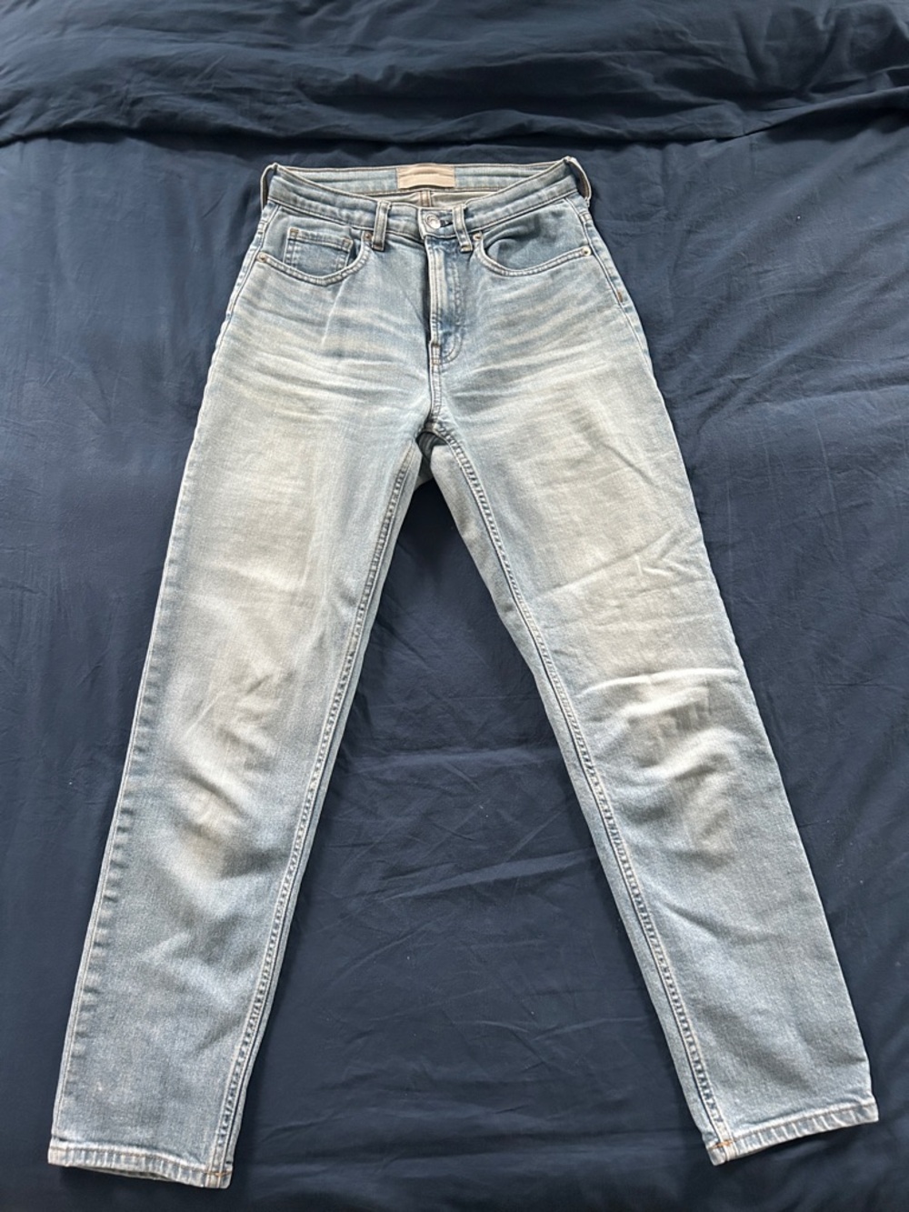 Everlane Straight-Leg Jeans in Light Blue